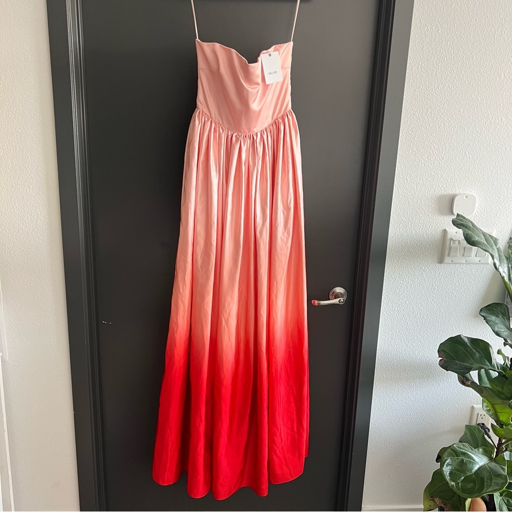 Sau Lee Teigen Gown in Blush Red Ombre size US 6 NEW! New with tags! - Picture 6 of 13